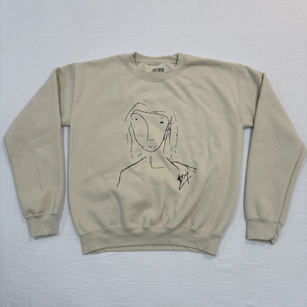 Hozier Self Portrait Hoodie Beige, Size Small Musician Merch‎